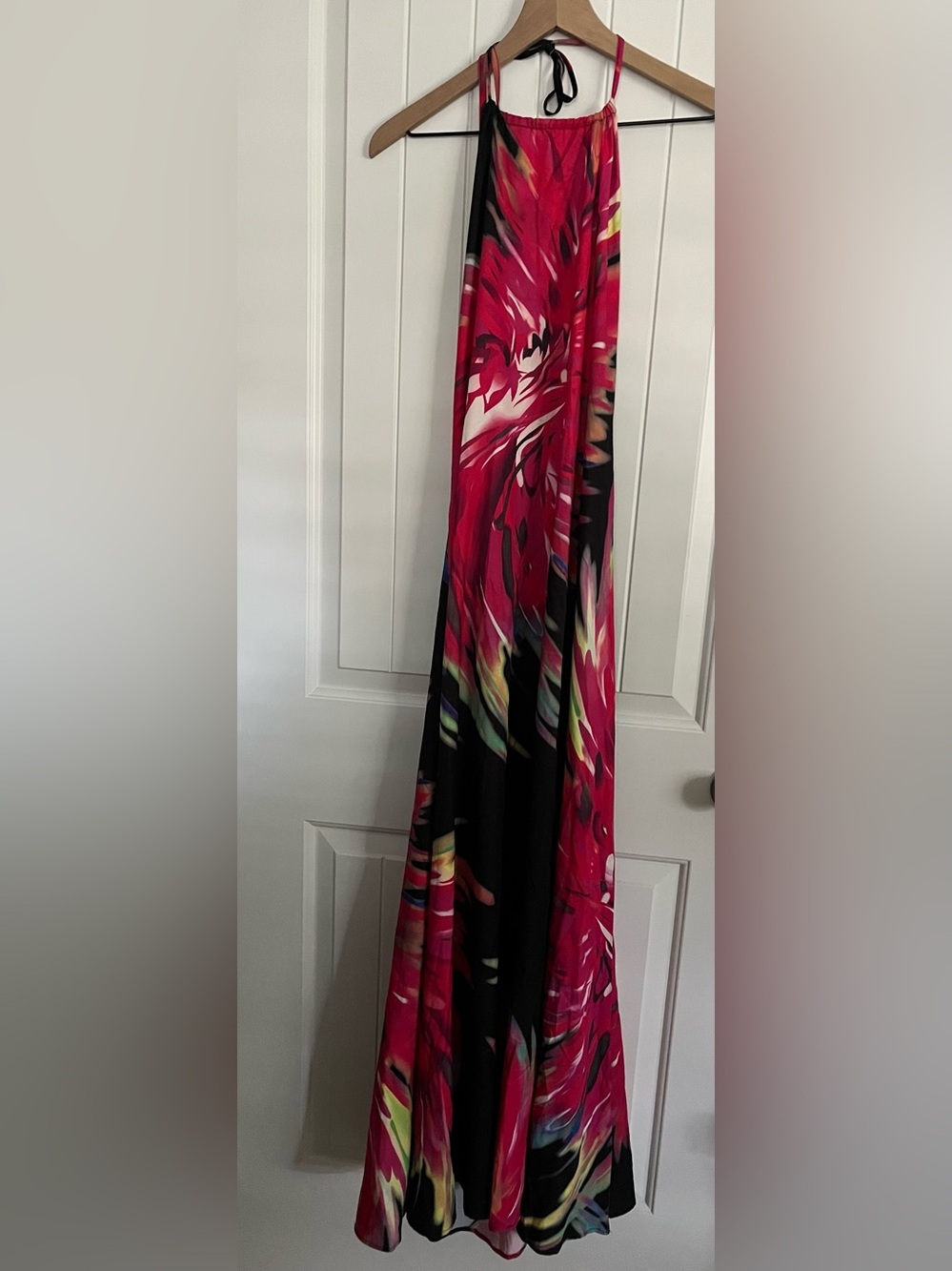 SHEIN Women’s Tropical Floral Halter Maxi Dress Size Large